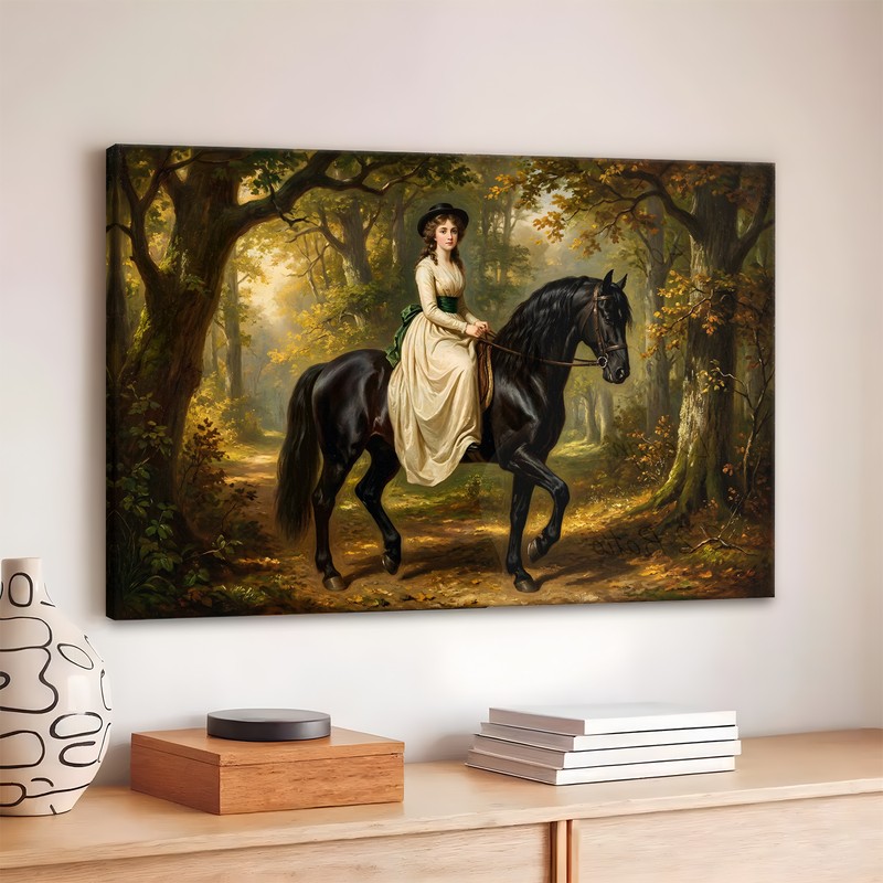 Midnight Elegance Canvas Wall Art - 380 GSM