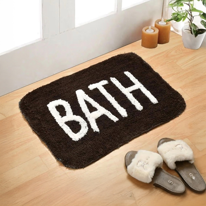 Aquora Anti Skid Bath Mat - Brown - 60 x 40 cms