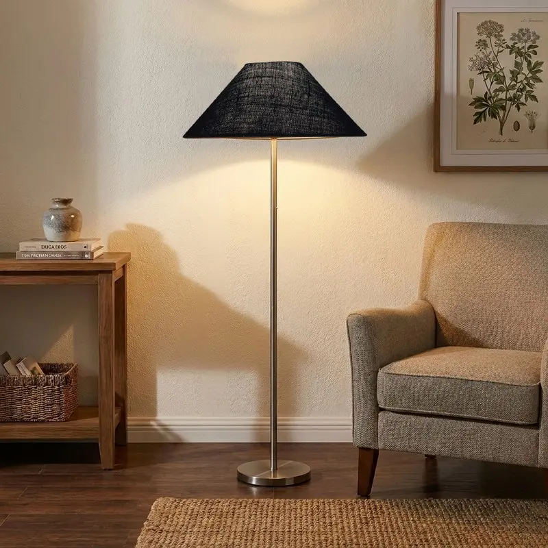 Midnight Indigo Jute Floor Lamp