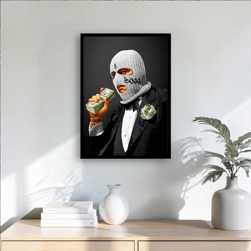 Cash Mask Wall Painting With Frame