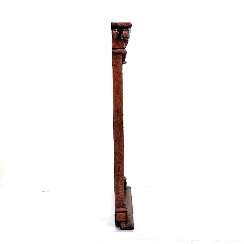 Side profile of the wooden wall accent showing slim depth