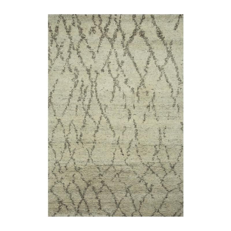 Jaipur Rugs Dendrite Hand Knotted Carpet - Beige, Grey - 5 x 8 ft