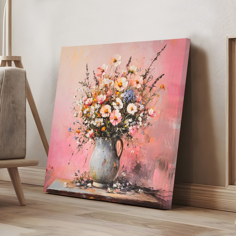 Blooming Elegance Canvas Wall Art - 350 GSM