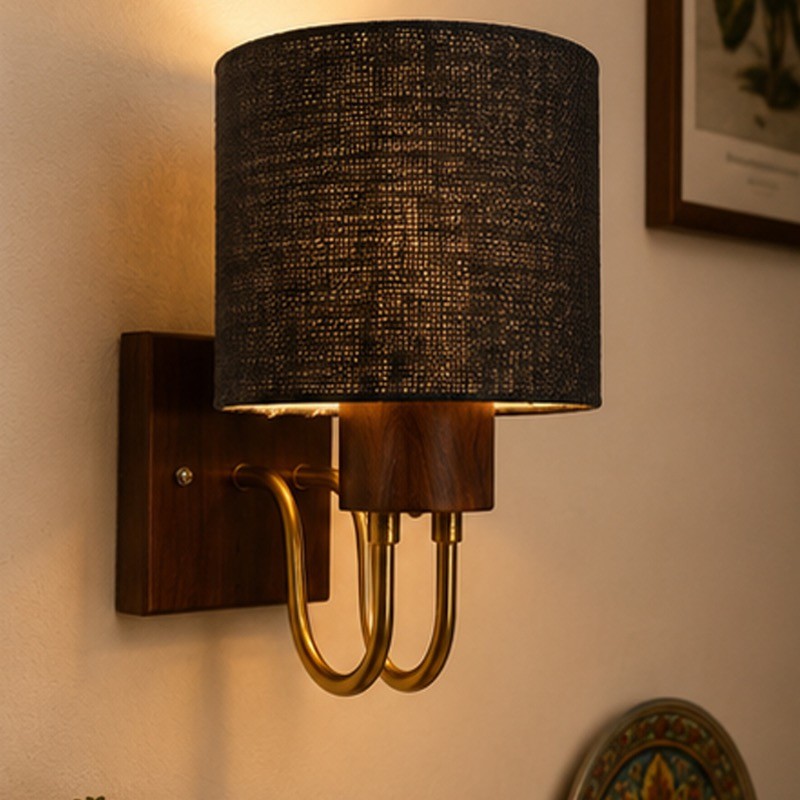 Aurevia Loop Jute Wall Lamp - Dark Grey