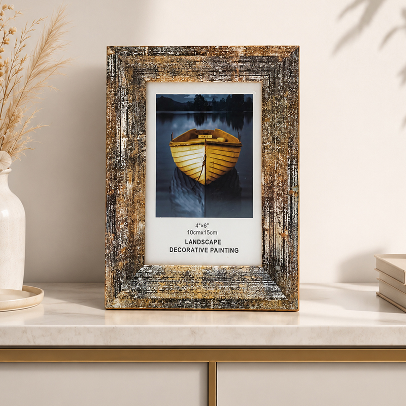Imperial Edge Portrait Photo Frames - Brown,Beige