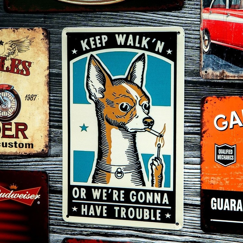 Keep Walking Metal Wall Accent