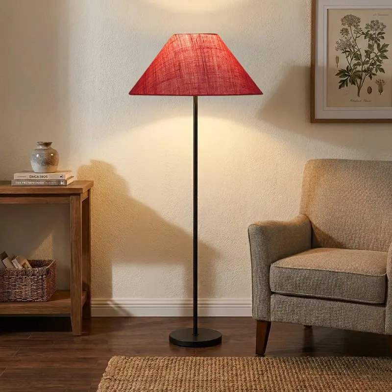 Blush Harmony Jute Floor Lamp