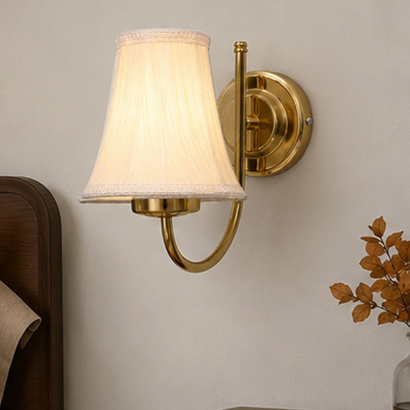 Vespera Luxe Cotton Wall Lamp - Gold