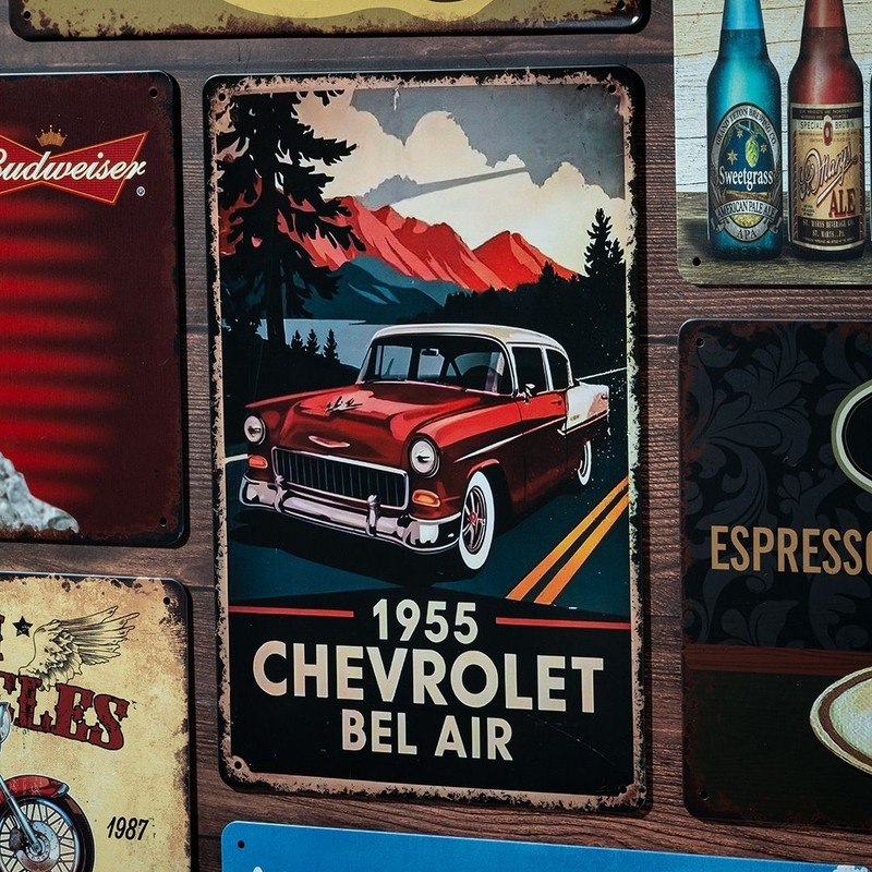1955 Chevrolet Bel Air Metal Wall Accent
