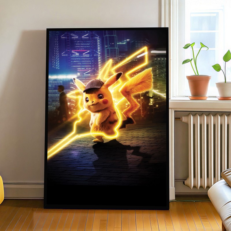 Thunder Charge Pikachu MDF Wall Art