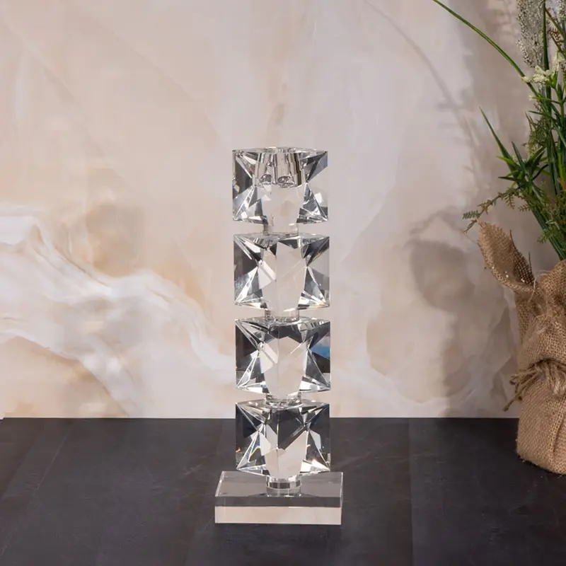 Cubique Crystal Candle Holder - Medium
