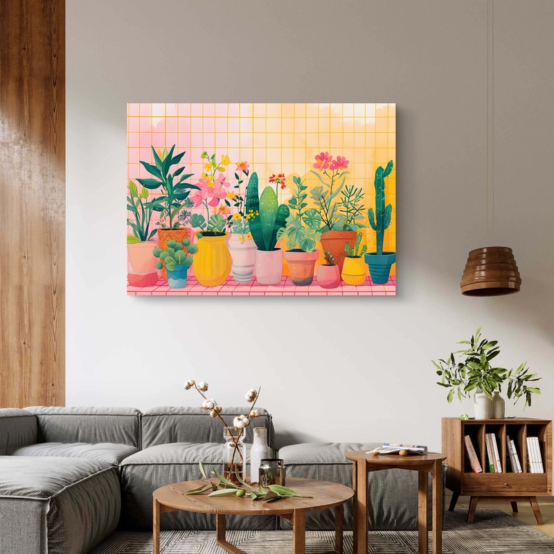 Plant Shelf Canvas Wall Painting - Small