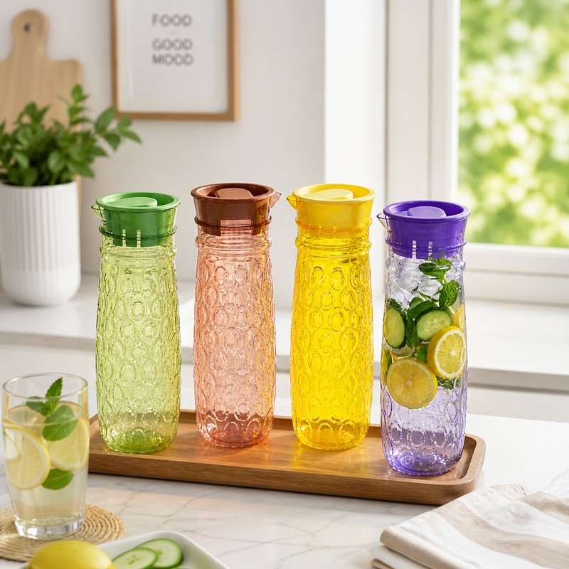 Cruche Water Bottle (1200 mL Each) - Set of Four - 1200 mL