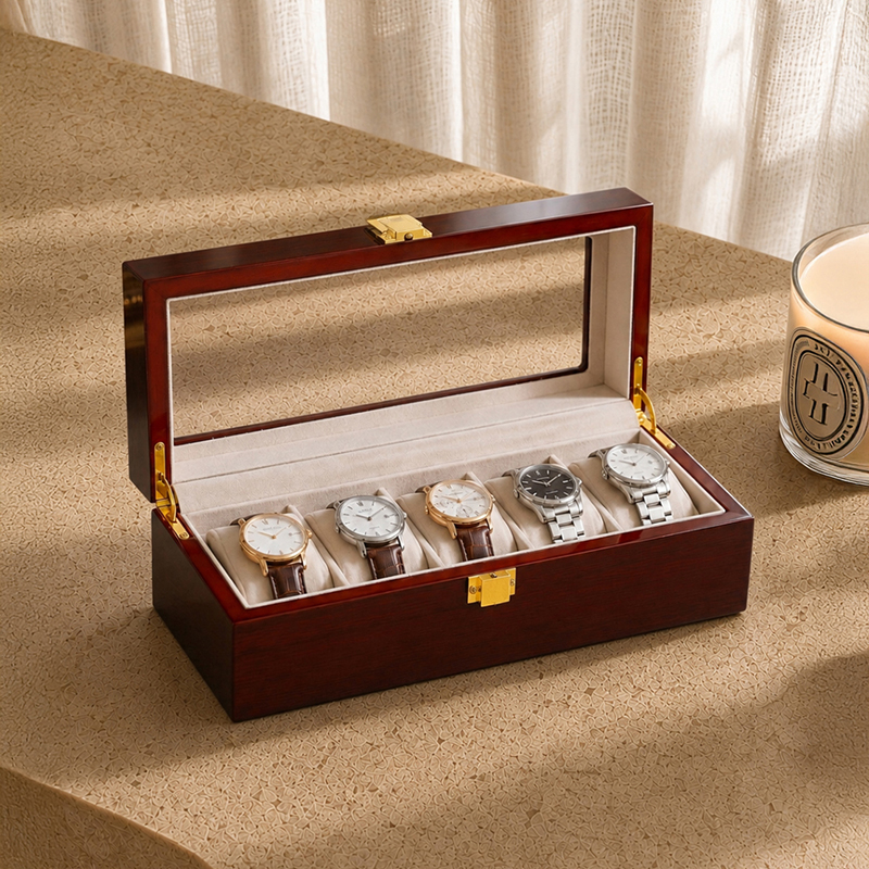 AarviDecor WatchCoffer Wooden Watch Organizer