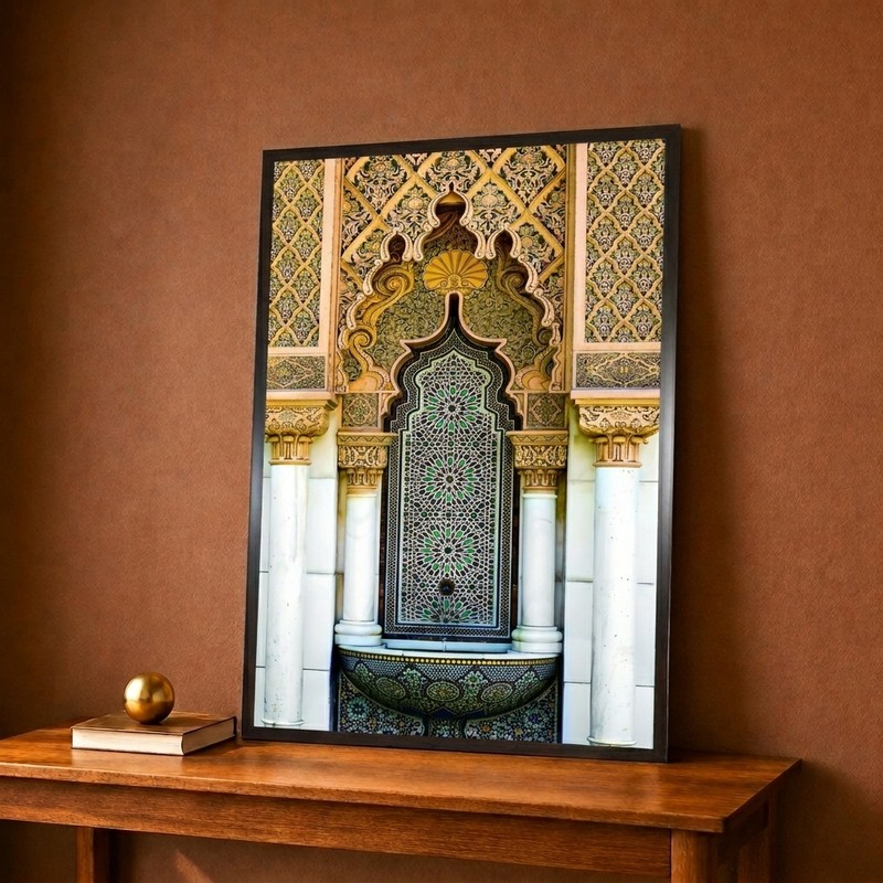 Ornate Moroccan Arch Canvas Wall Painting