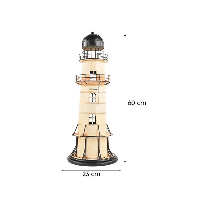 Lighthouse showpiece with visible 23 cm width and 60 cm height
