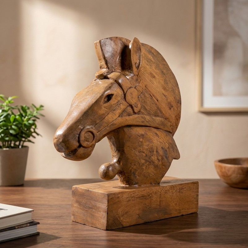 Heritage Horse Wooden Showpiece