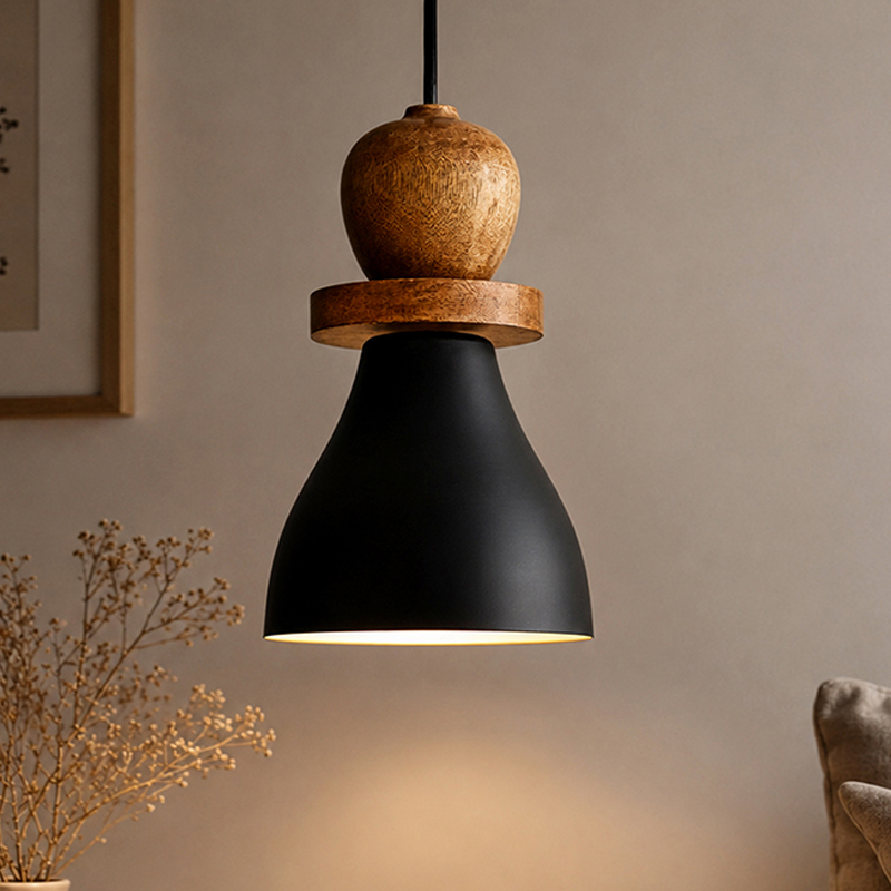 Veyron Noir Metal Ceiling Lamp - Black