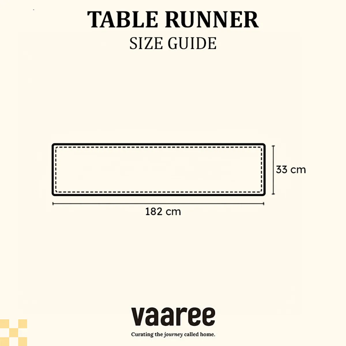 Folded blue geometric table runner with dark underside visible