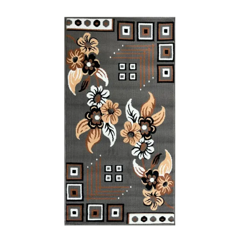 Color Drift Velvet Carpet - Grey,Beige