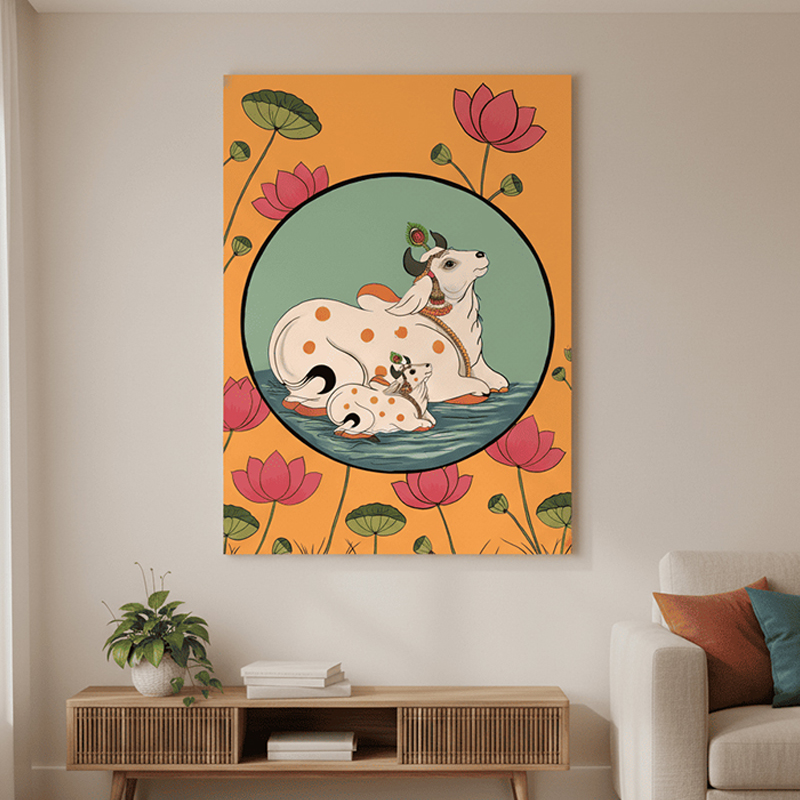 Vatsalya Canvas Wall Painting - Small