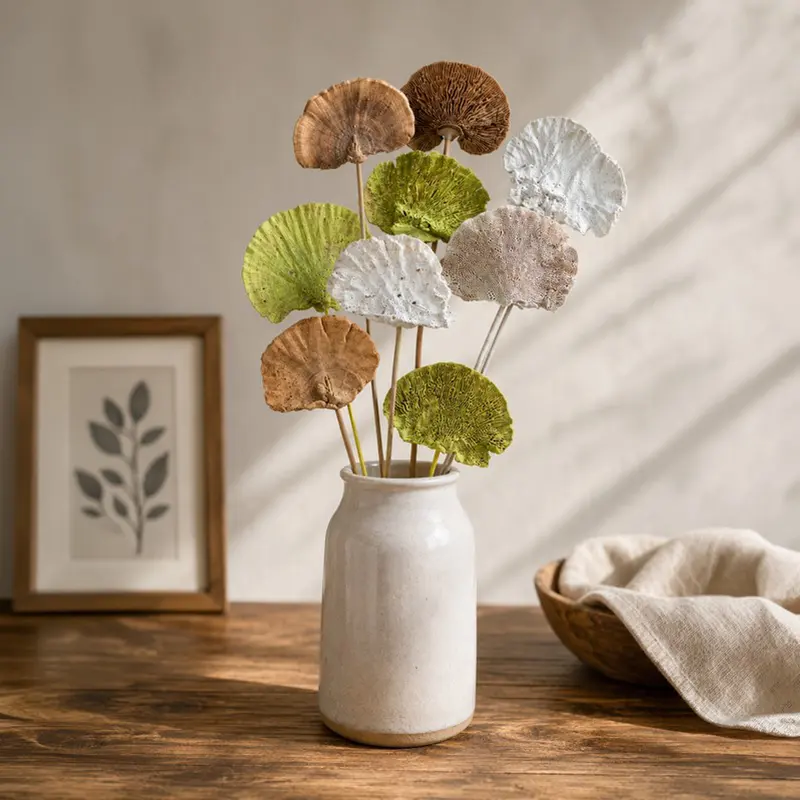 Palm Spear Sola Wood Artificial Flower (Multicolor) - Set of nINE