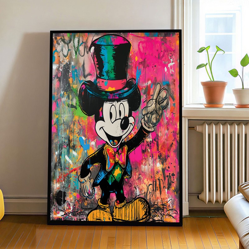 Gentleman Graffiti Mickey MDF Wall Art