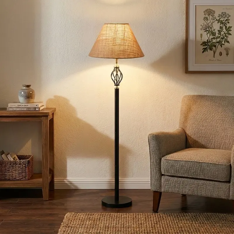 Heritage Weave Jute Floor Lamp