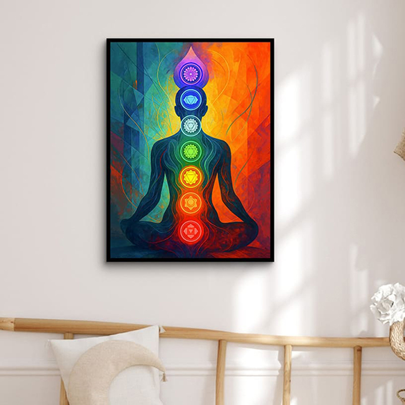 Chakra Udaan Canvas Wall Painting With Frame - Small