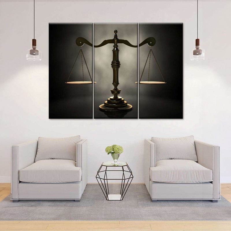 Justice Scale Canvas Wall Painting