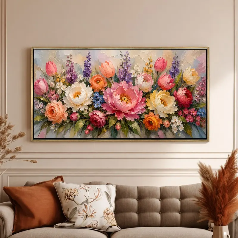 Rosy Meadow Canvas Wall Painting