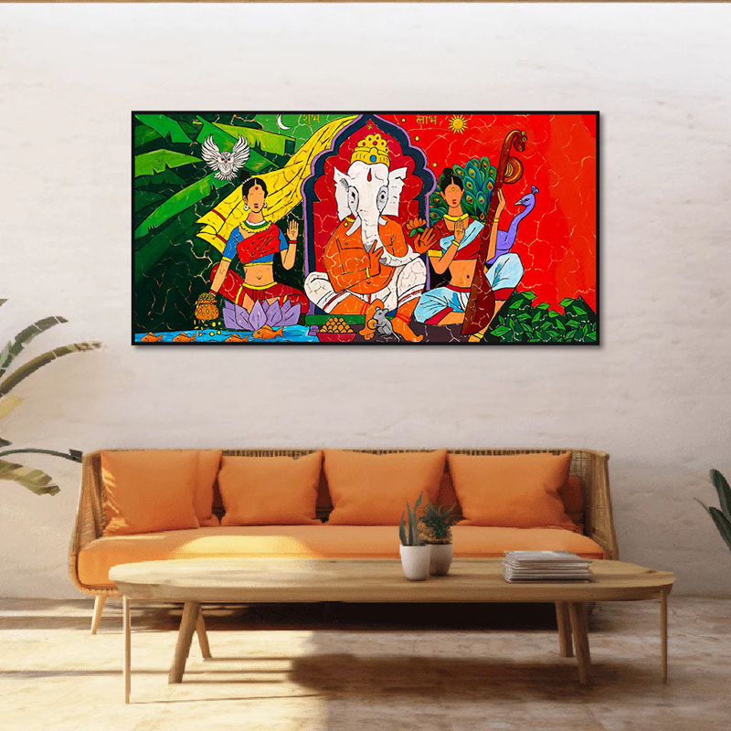 Vedic Harmony Canvas Wall Painting - Small