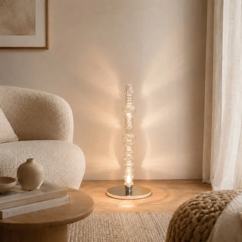 Crystal Totem Glass Floor Lamp