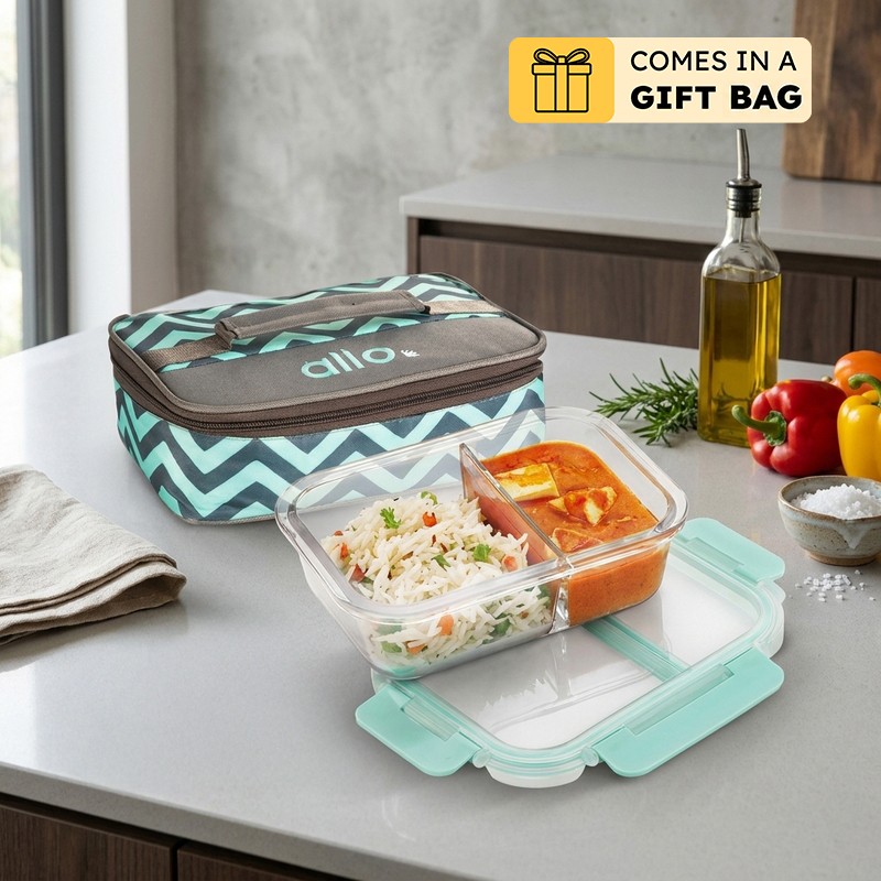 Casper Rectangular Lunchbox With Bag - 580 ML - 580 ML