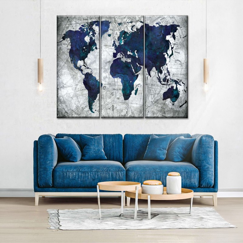 World Map Canvas Wall Painting