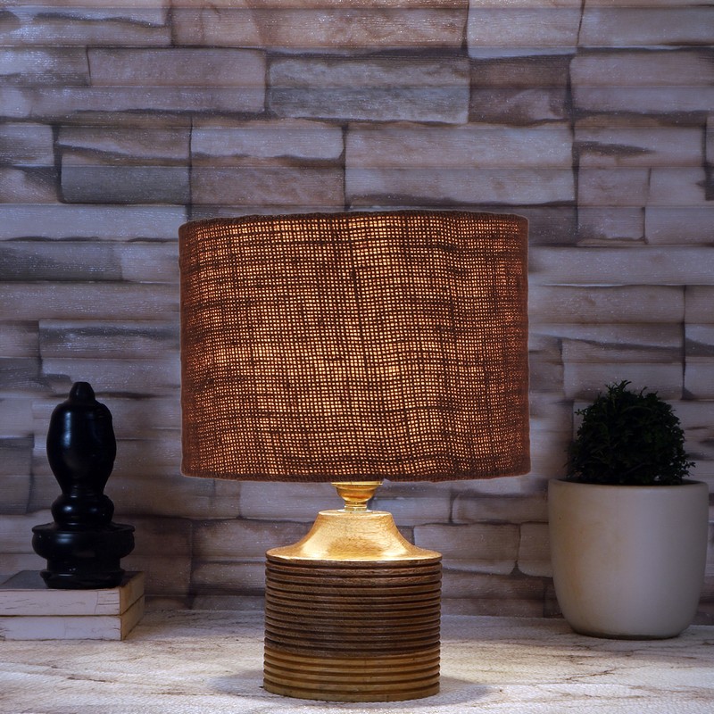 Frondosa Wooden Table Lamp - Brown