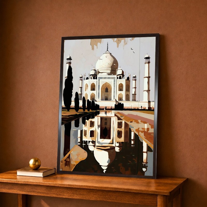 Taj Mahal Canvas Wall Painting