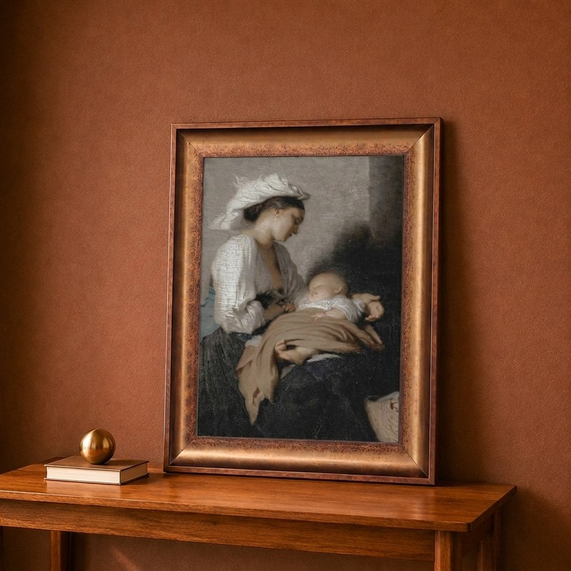 Mother & Child Canvas Wall Painting