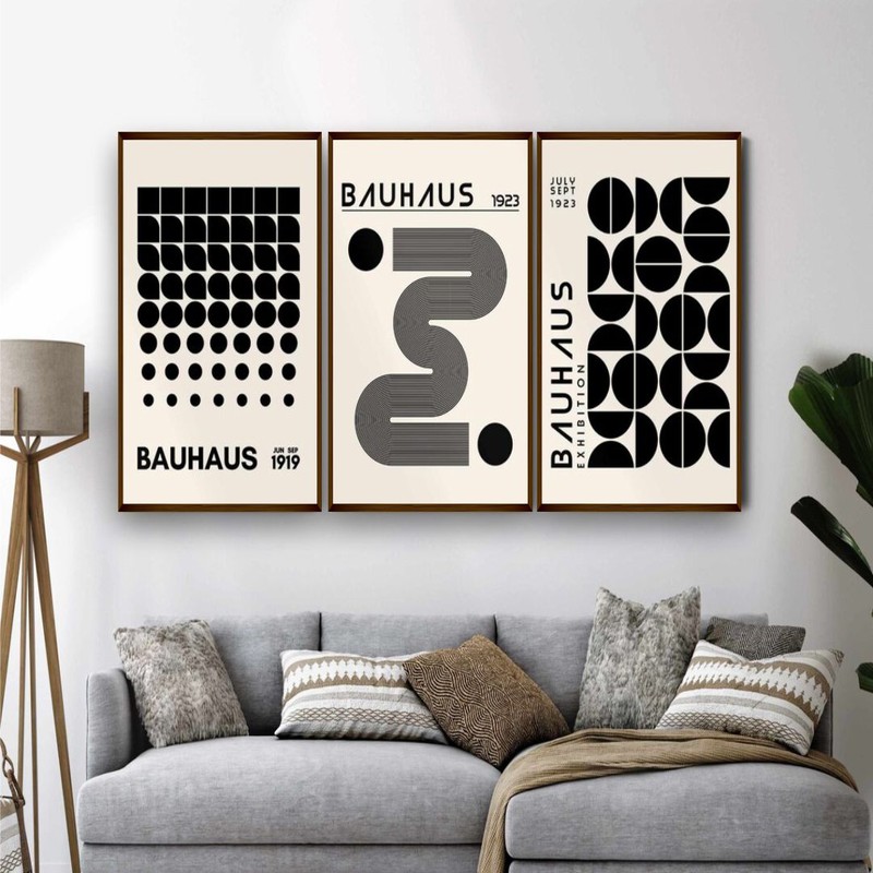 Schemata Canvas Wall Painting - Set of Three