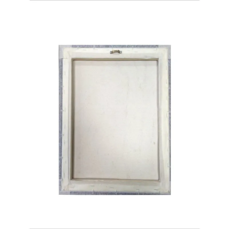 Back view of the framed canvas wall painting