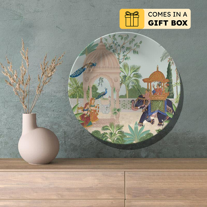 Rajputana Aabhaas Wall Plate - Medium