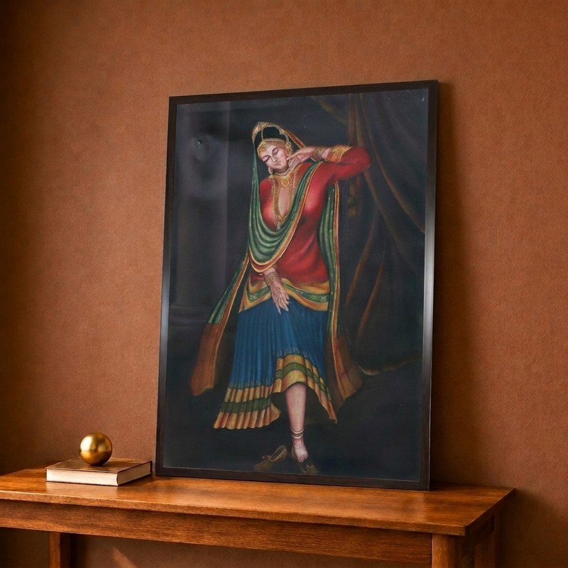 Traditional Dancer Portrait Canvas Wall Painting