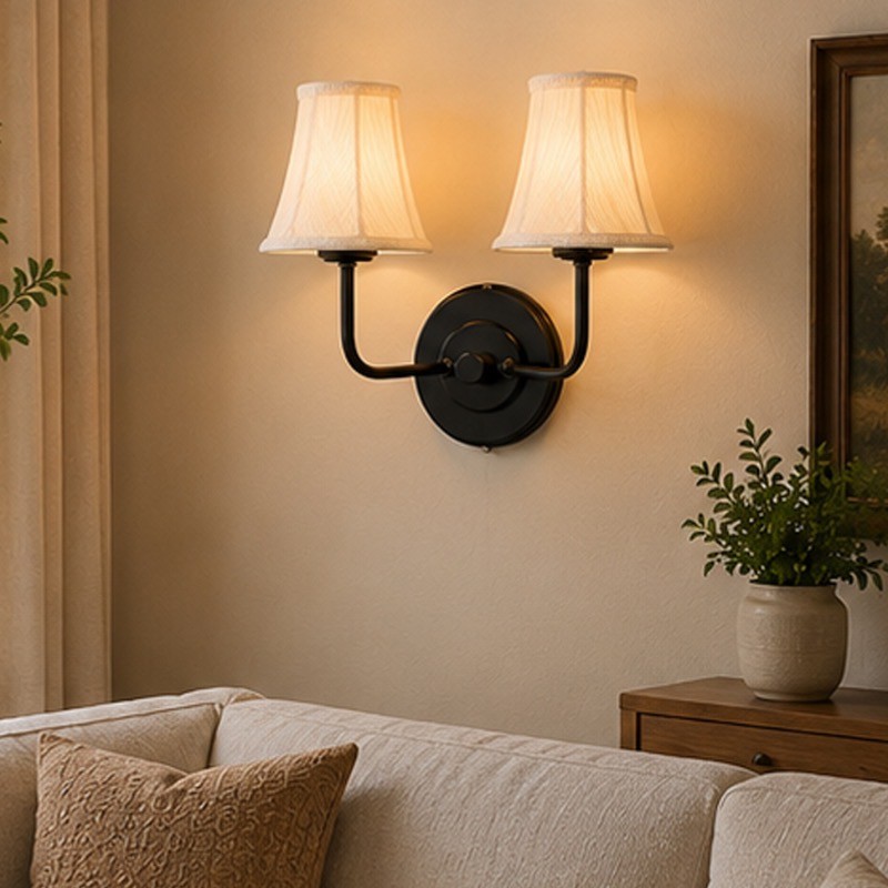 Timeless Glow Cotton Wall Lamp - White