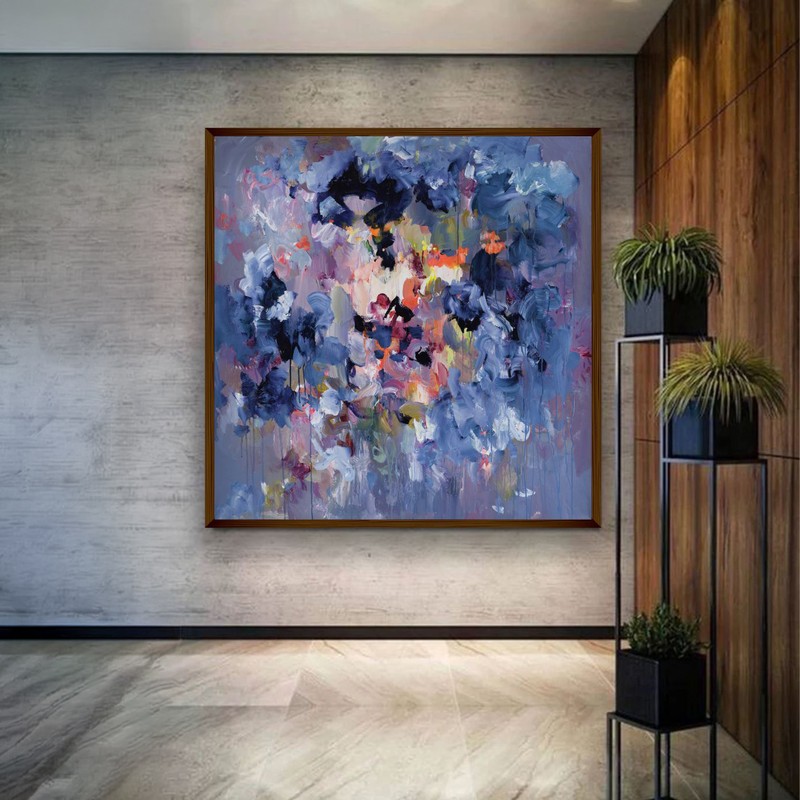 Nemophila Canvas Wall Painting