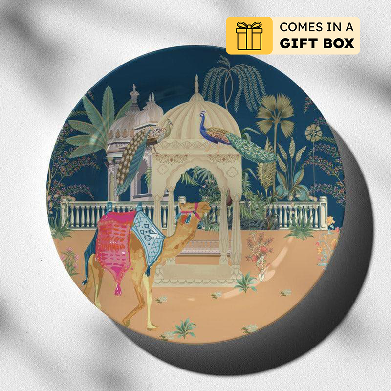 Mughal Camel Garden Wall Plate - Medium