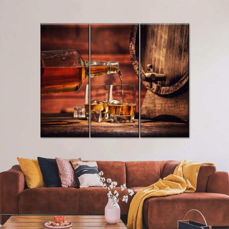 Whiskey Barrel Canvas Wall Painting