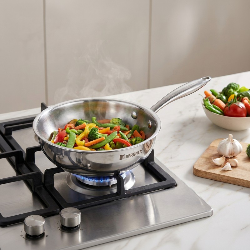 Flame Craft Induction Safe Wok - 1300 mL