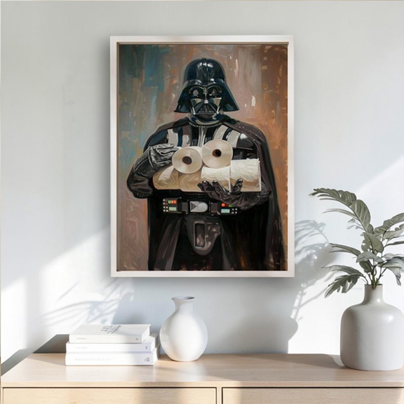 Vader Parody Wall Painting With Frame