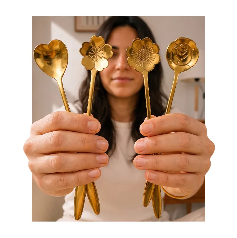 Stailess Steel Dessert Spoon - Set Of Four media 1