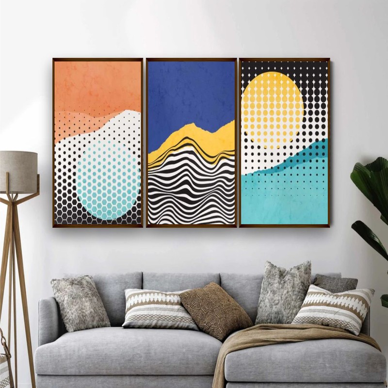 Isobar Canvas Wall Painting - Set of Three